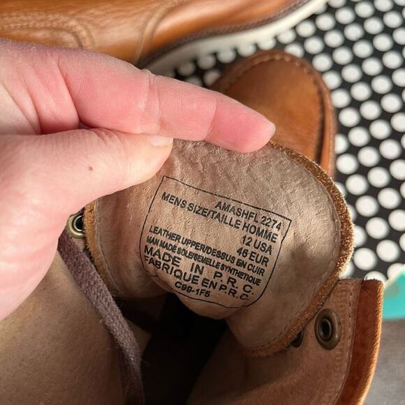 Andrew Marc Ashford AMASHFL-2274 Men's Boots Sz 12 M Brown Leather Lace Up - Picture 8 of 8